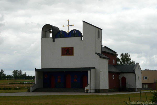 Oryginalna grekokatolicka cerkiew w Białym Borze (J.Nowosielski).