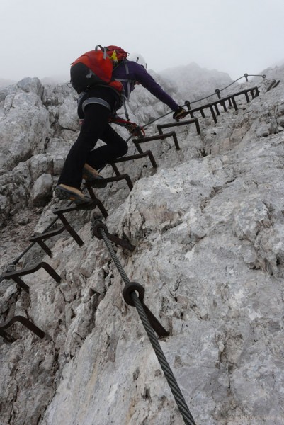 Szczytowe partie podejścia na Alpspitze.