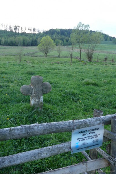 Średniowieczny krzyż pokutny w Kochanowie.