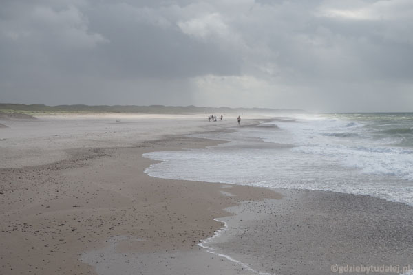 Z plaży przeganiają nas porywiste podmuchy wiatru